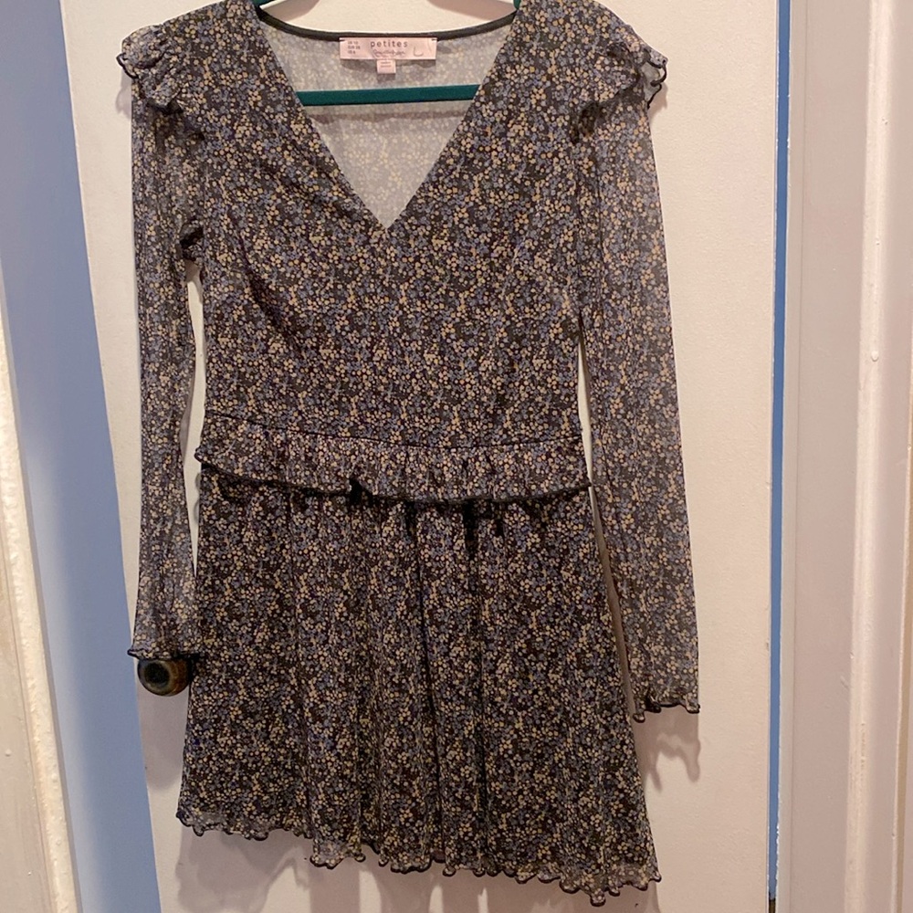 Miss Selfridge mesh floral mini dress